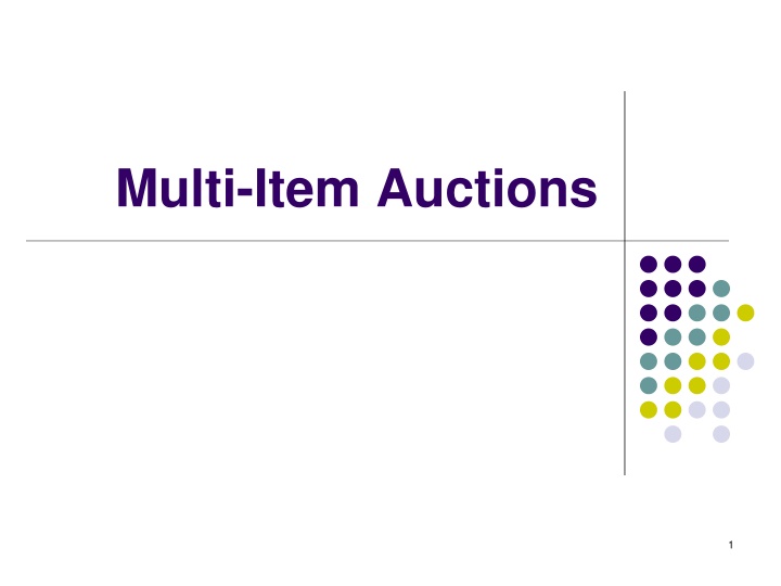 multi item auctions