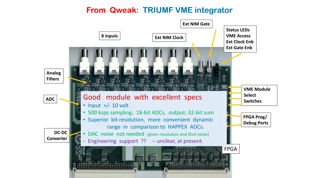 from qweak triumf vme integrator 1