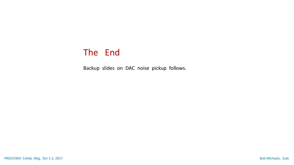 the end