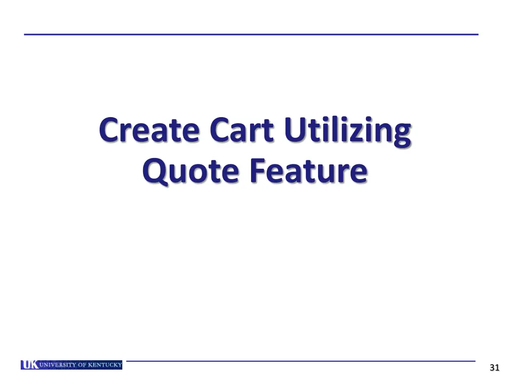 create cart utilizing quote feature