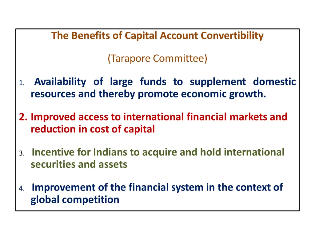 the benefits of capital account convertibility