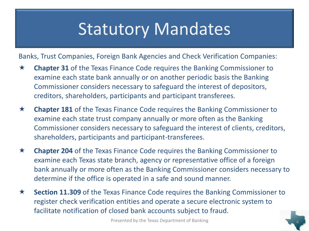 statutory mandates