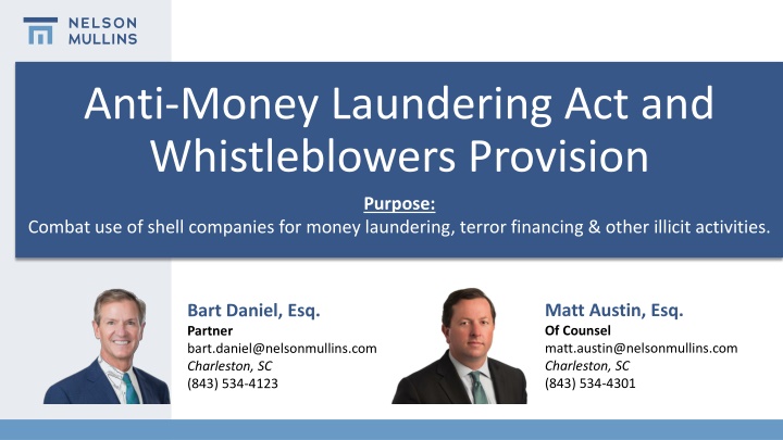 anti money laundering act and whistleblowers