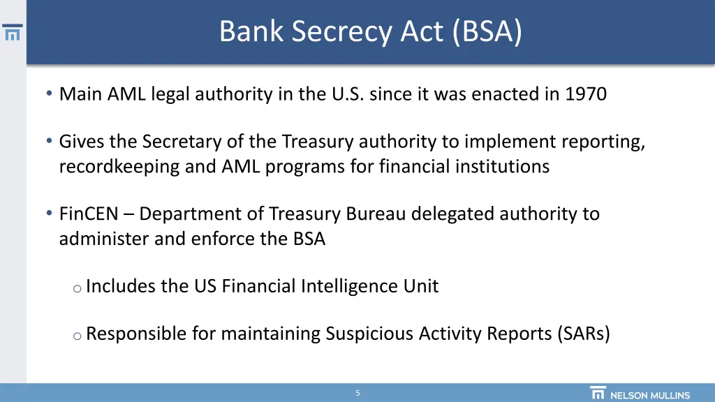 bank secrecy act bsa