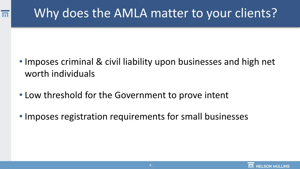 why does the amla matter to your clients