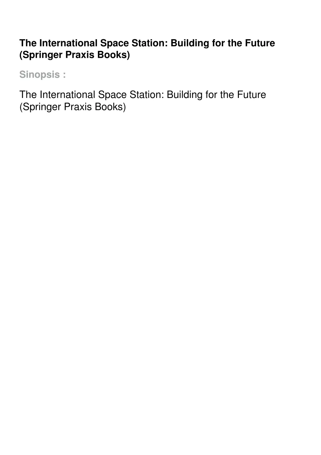 the international space station building