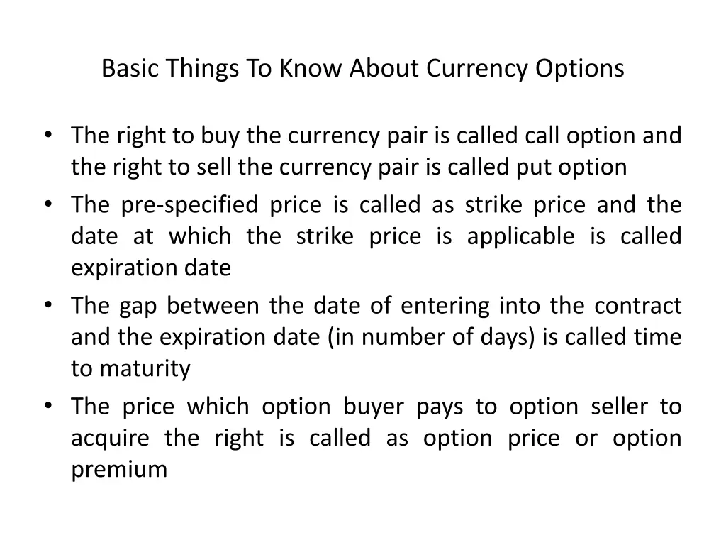 basic things to know about currency options 1