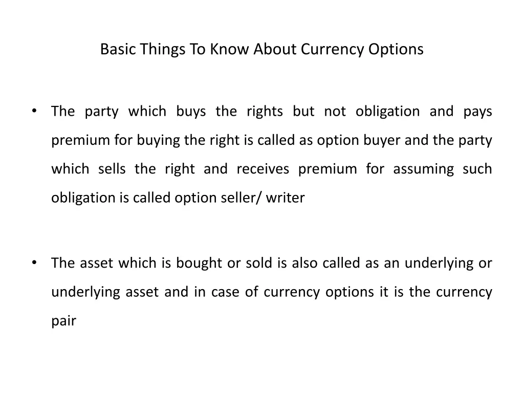 basic things to know about currency options 2