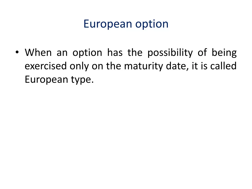 european option