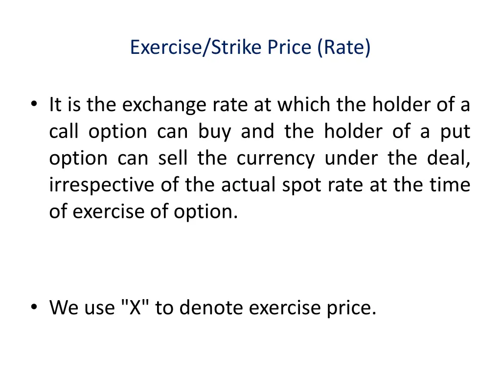 exercise strike price rate