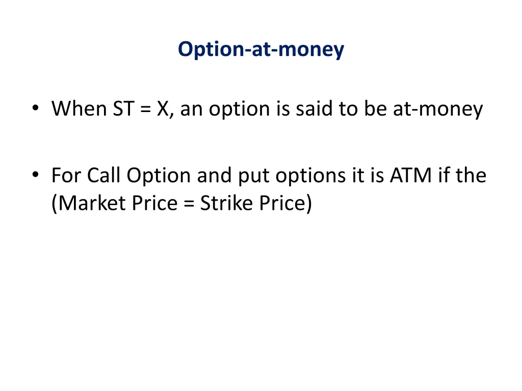 option at money