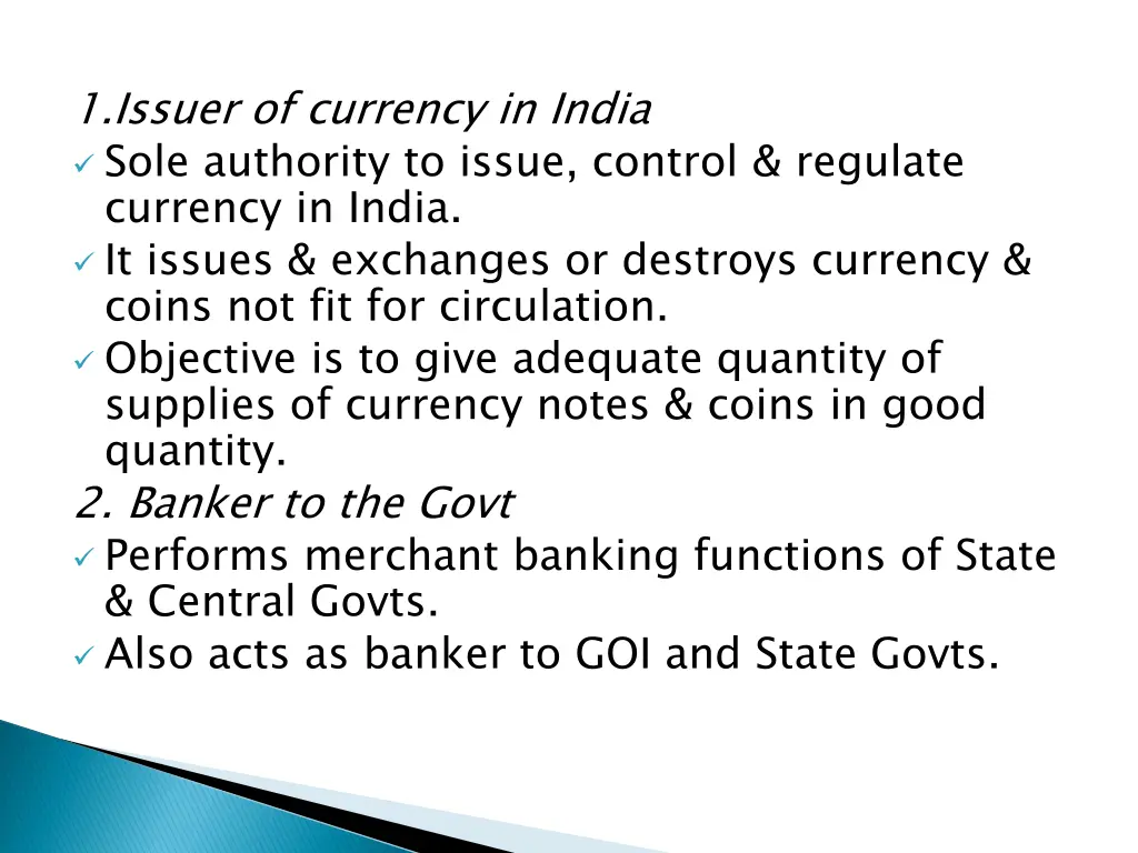 1 issuer of currency in india sole authority