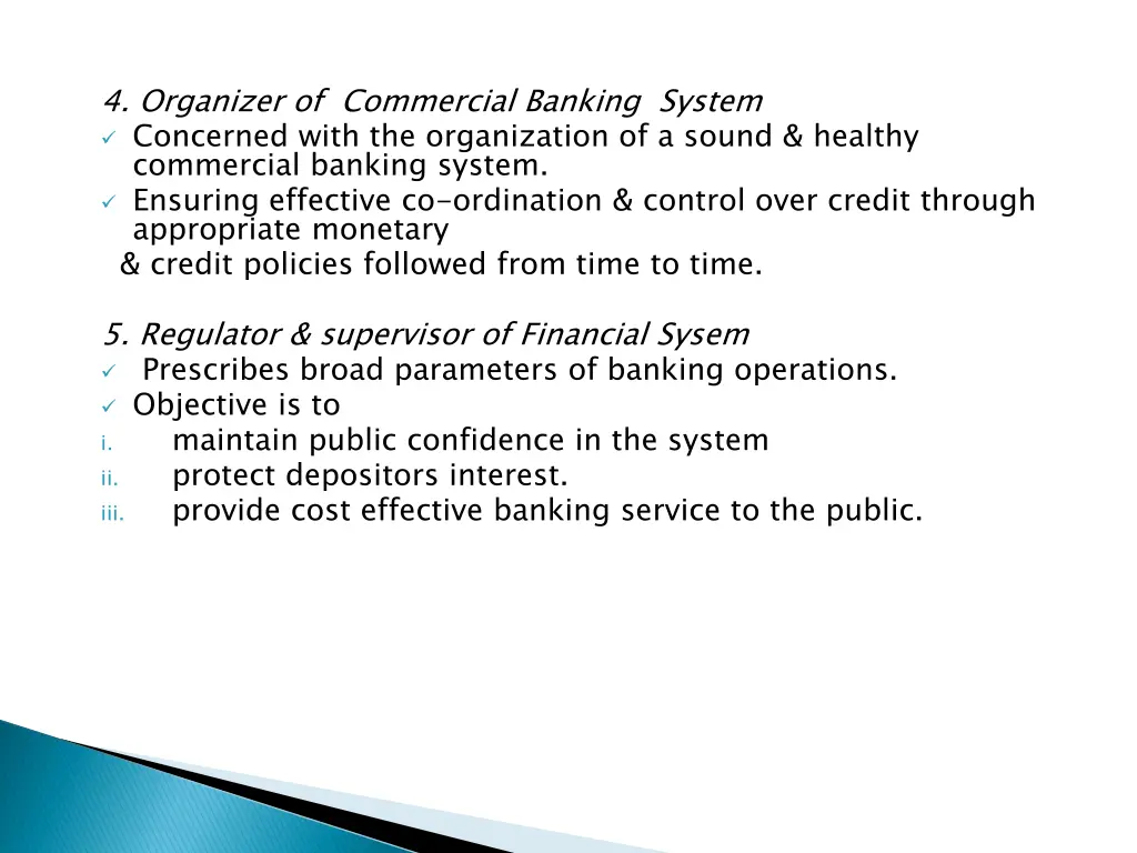 4 organizer of commercial banking system