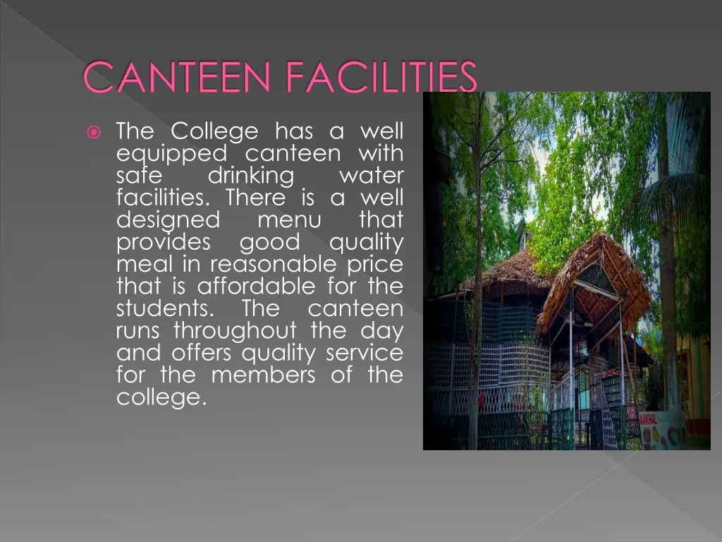 canteen facilities