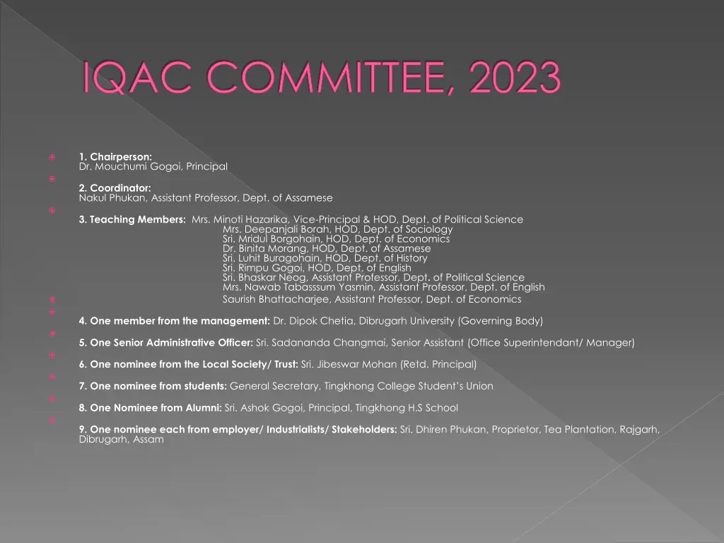 iqac committee 2023