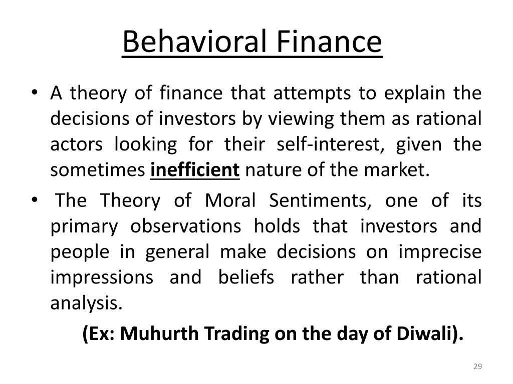 behavioral finance