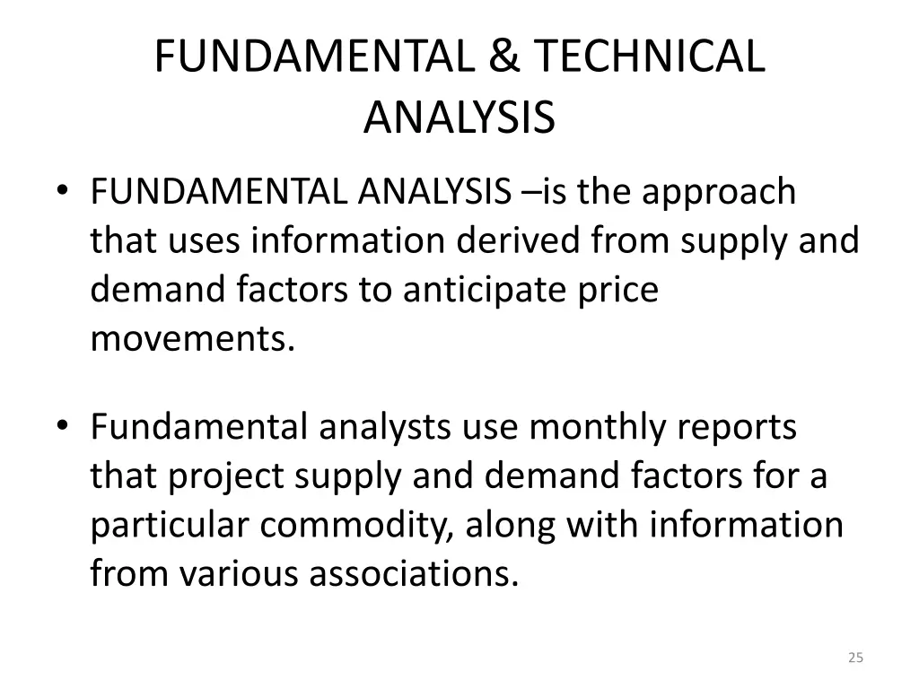 fundamental technical analysis