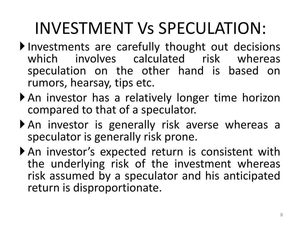 investment vs speculation