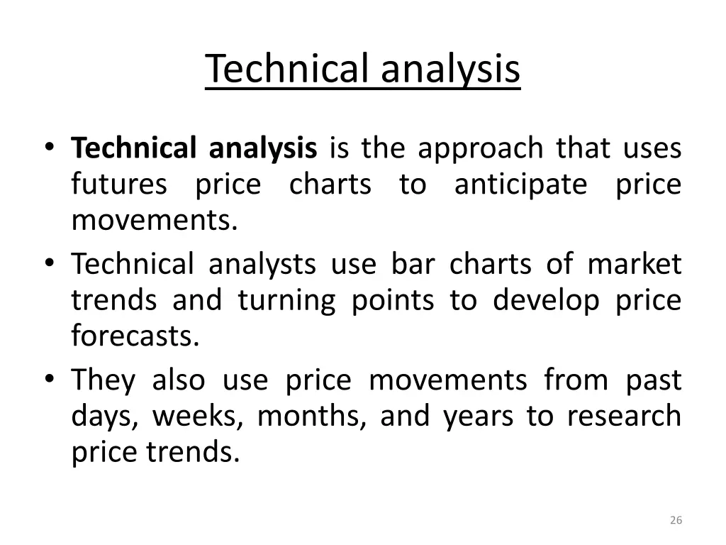 technical analysis