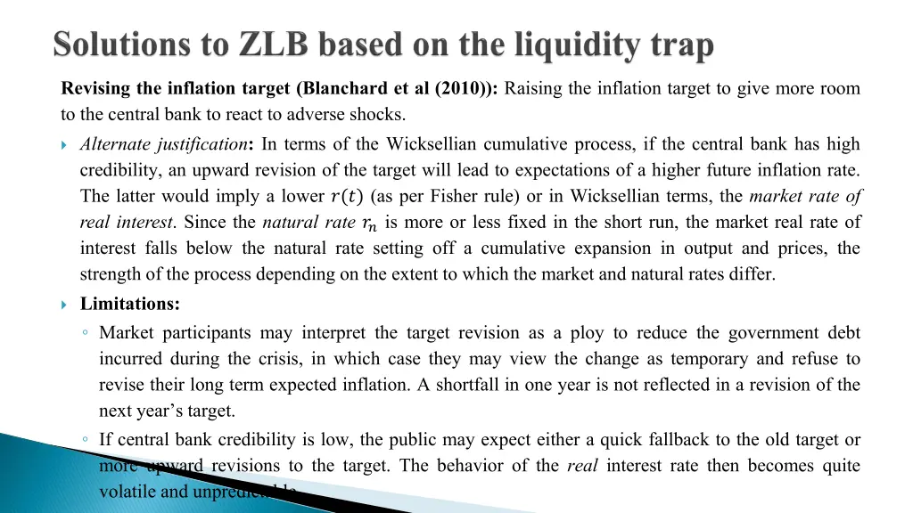 revising the inflation target blanchard