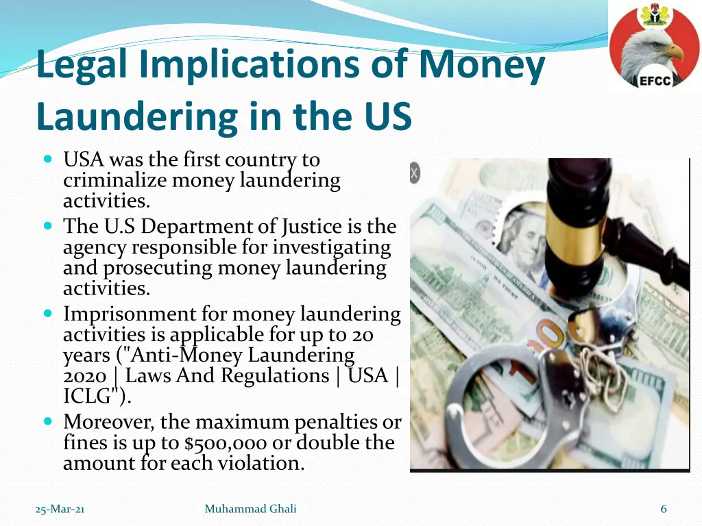 legal implications of money laundering