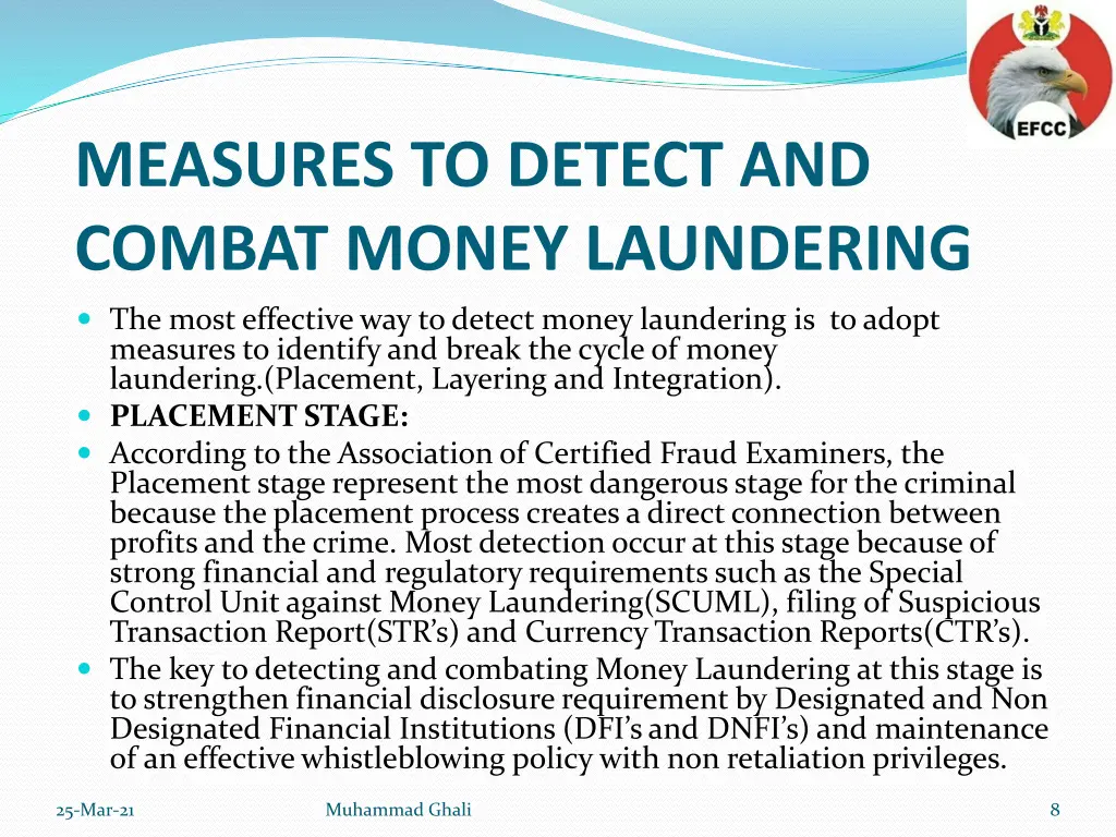 measures to detect and combat money laundering