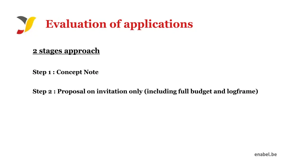 evaluation of applications