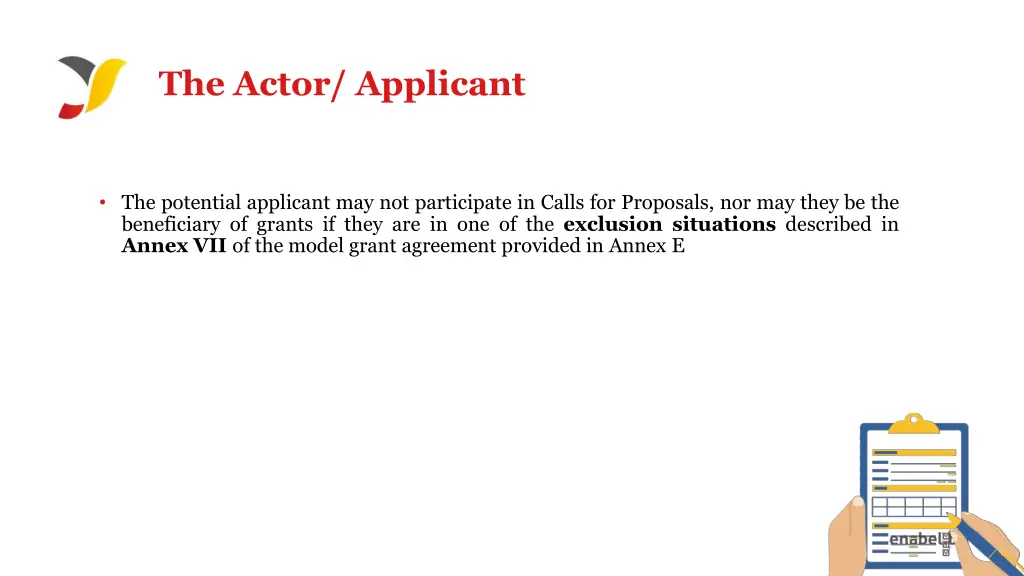 the actor applicant 1