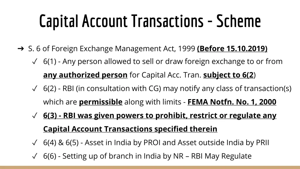 capital account transactions scheme