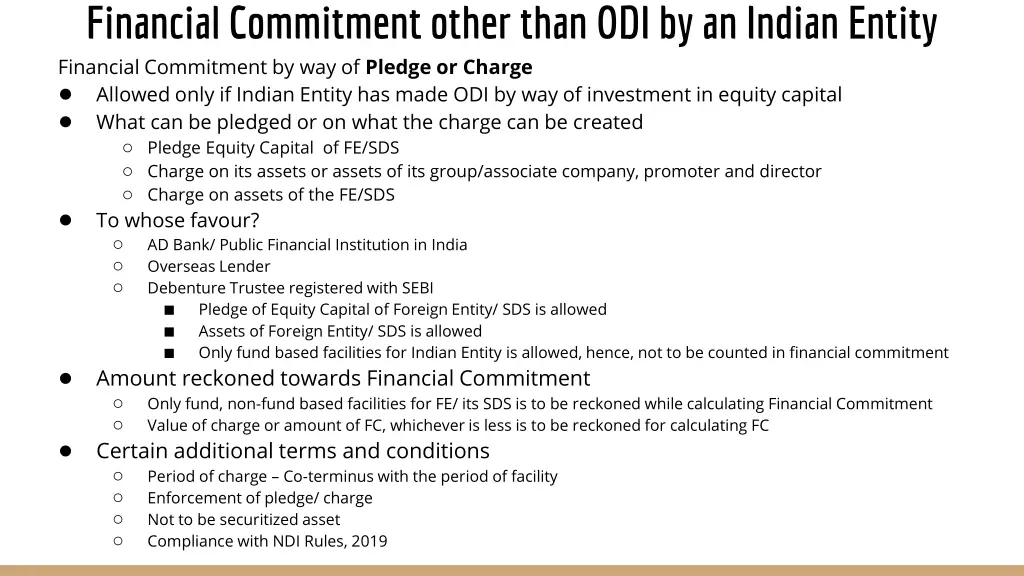 financial commitment other than odi by an indian 3