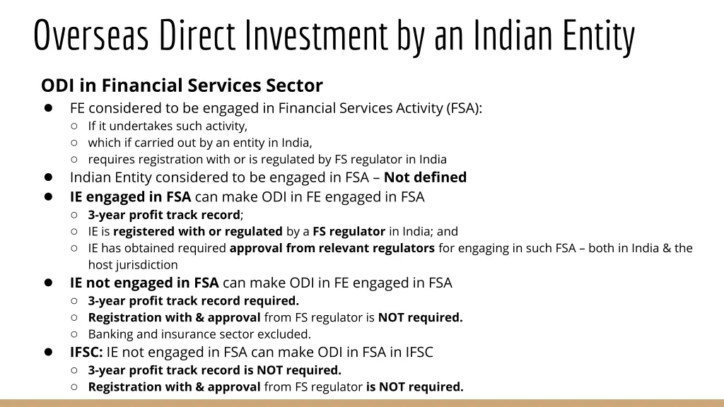 overseas direct investment by an indian entity 1