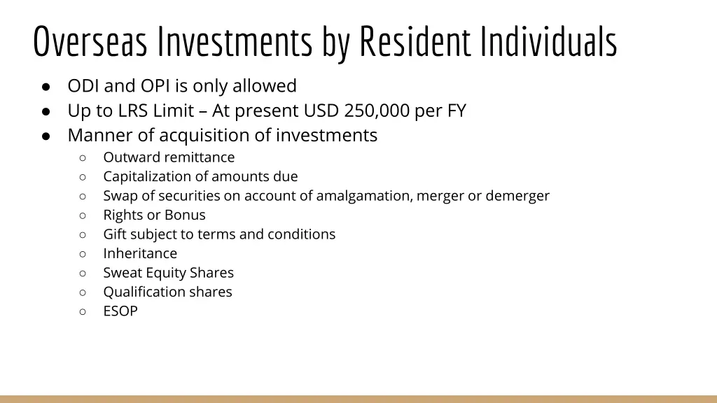 overseas investments by resident individuals 1