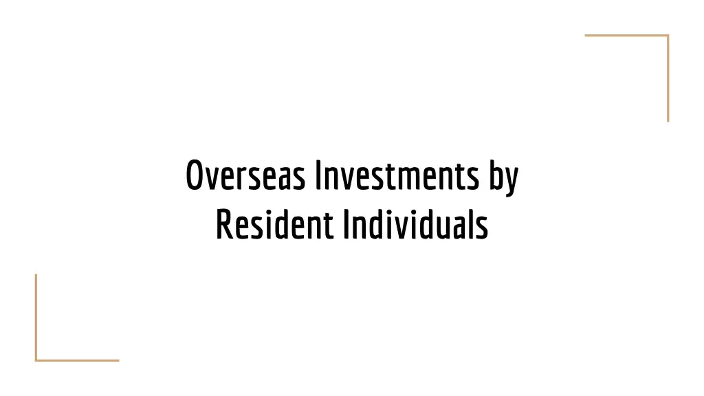 overseas investments by resident individuals