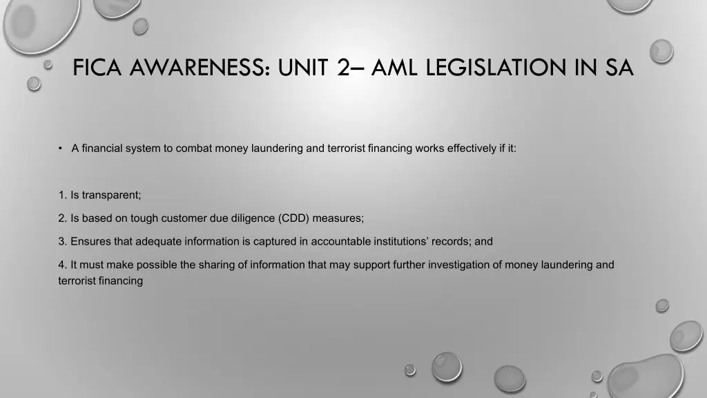 fica awareness unit 2 aml legislation in sa