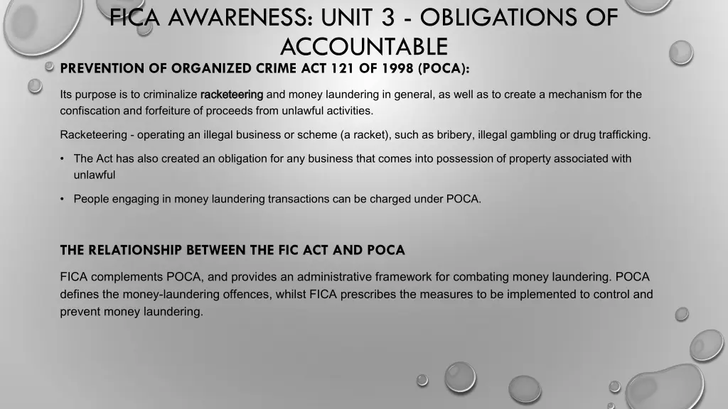 fica awareness unit 3 obligations of accountable 1