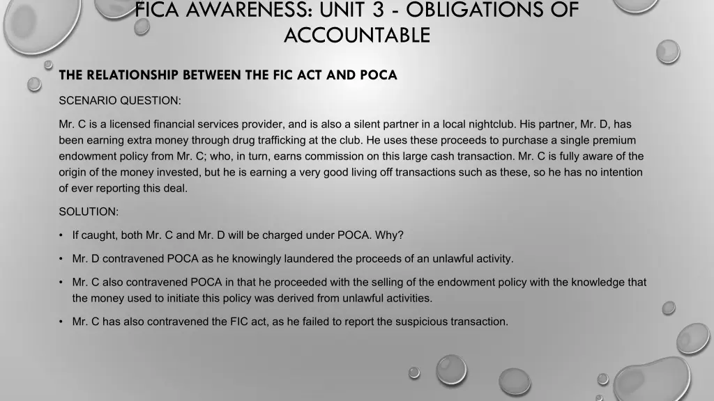 fica awareness unit 3 obligations of accountable 2