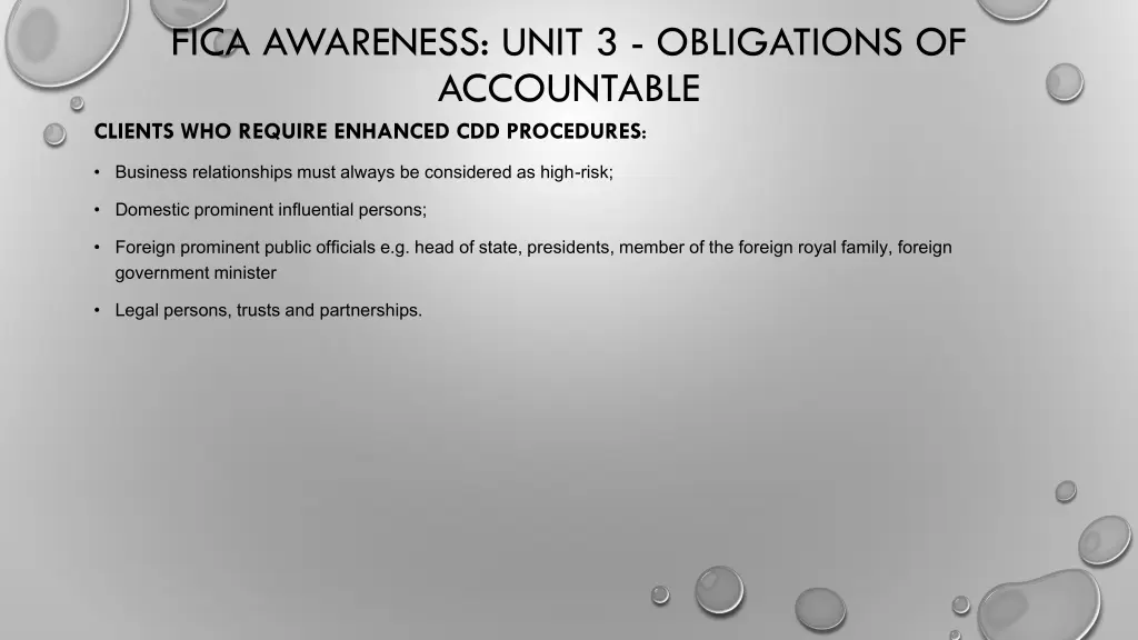 fica awareness unit 3 obligations of accountable 9