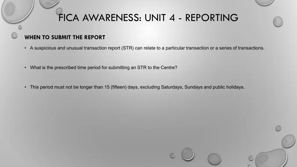 fica awareness unit 4 reporting 5