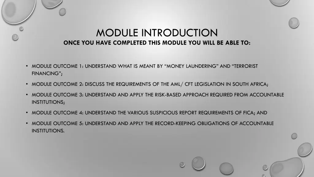 module introduction once you have completed this