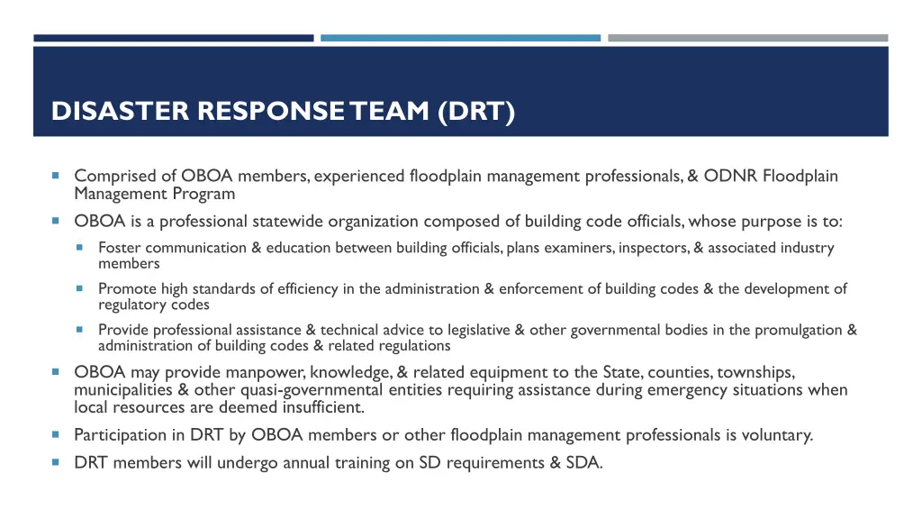 disaster response team drt