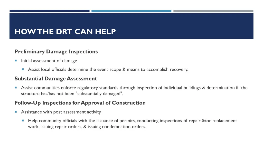 how the drt can help