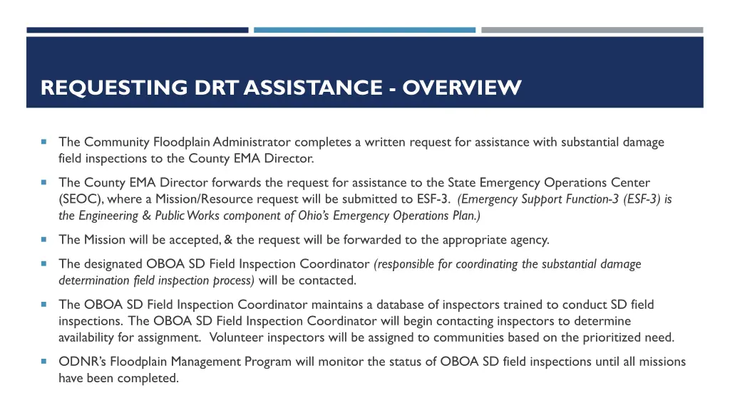 requesting drt assistance overview