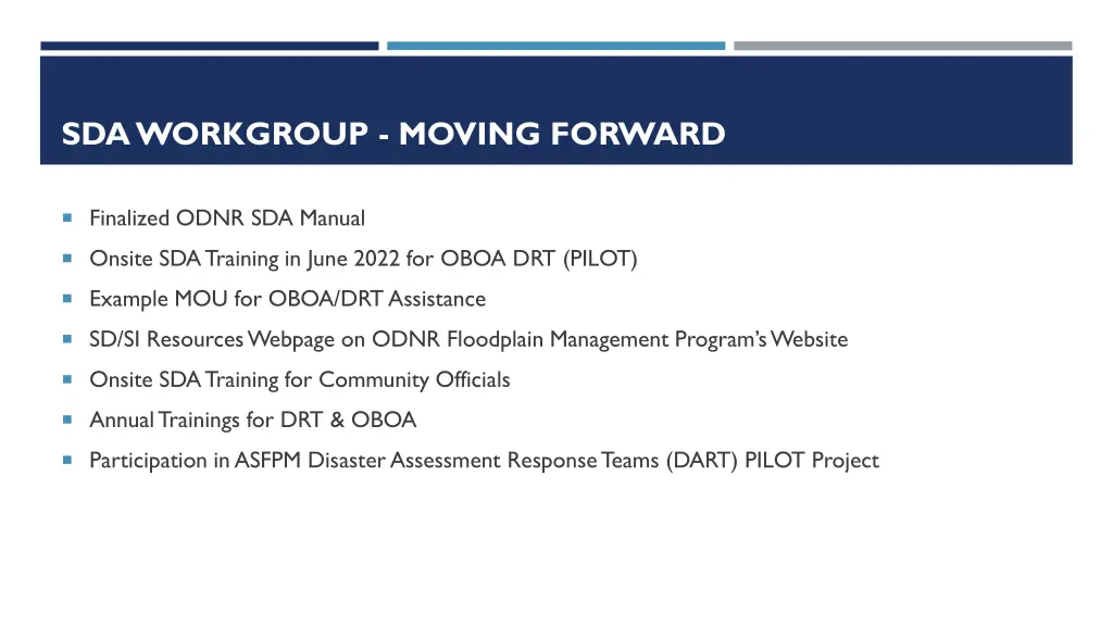 sda workgroup moving forward