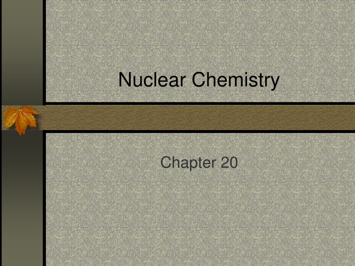 nuclear chemistry