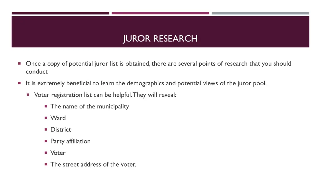 juror research