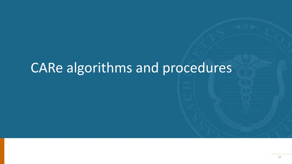 care algorithms and procedures