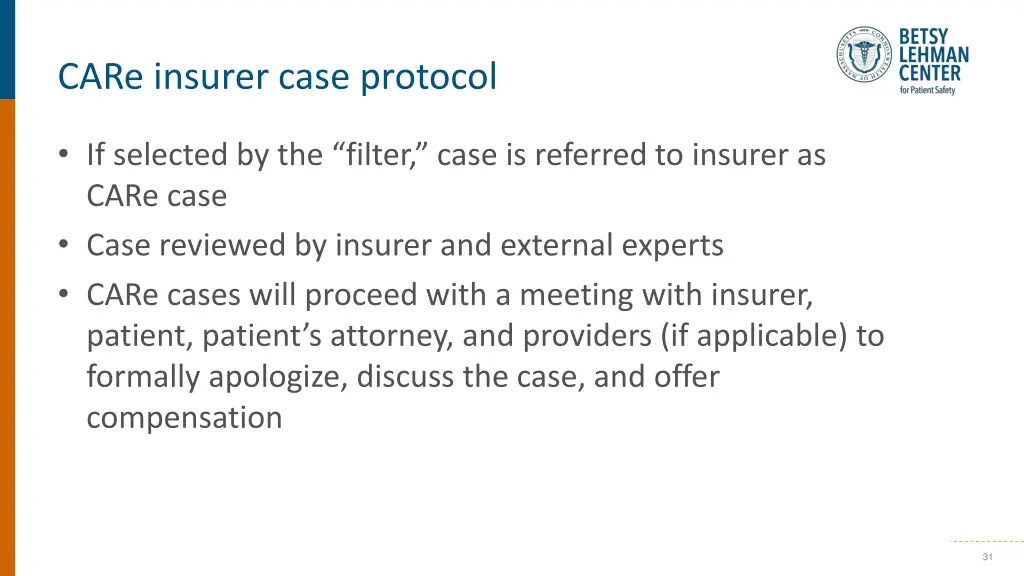 care insurer case protocol