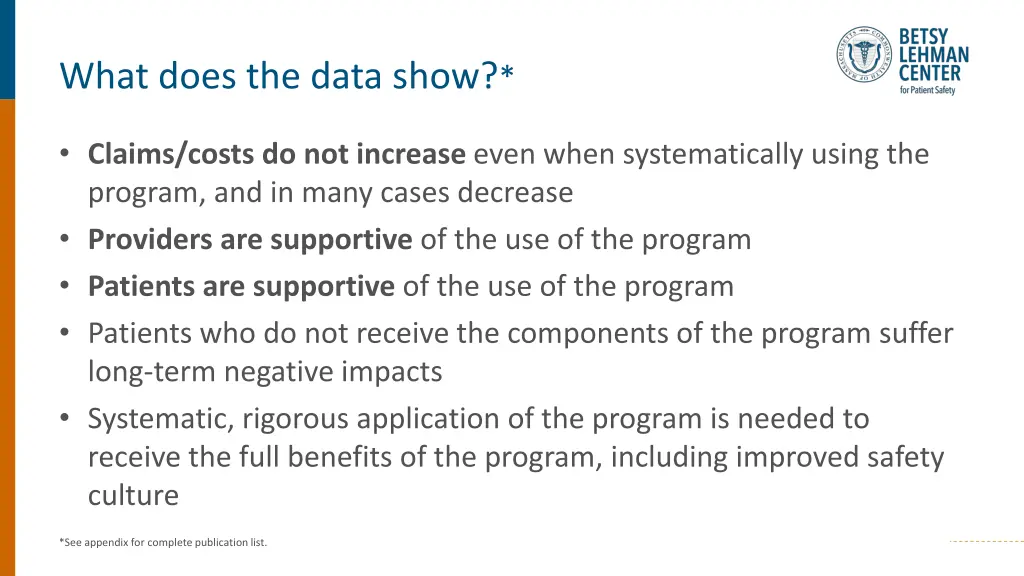 what does the data show