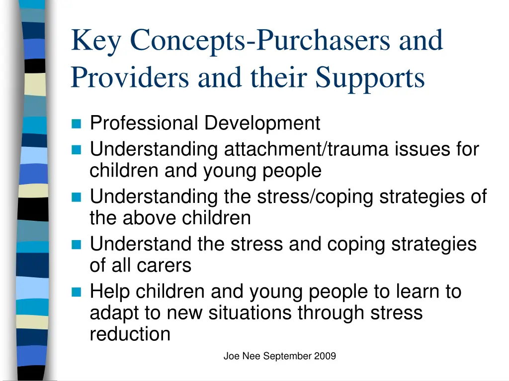 key concepts purchasers and providers and their