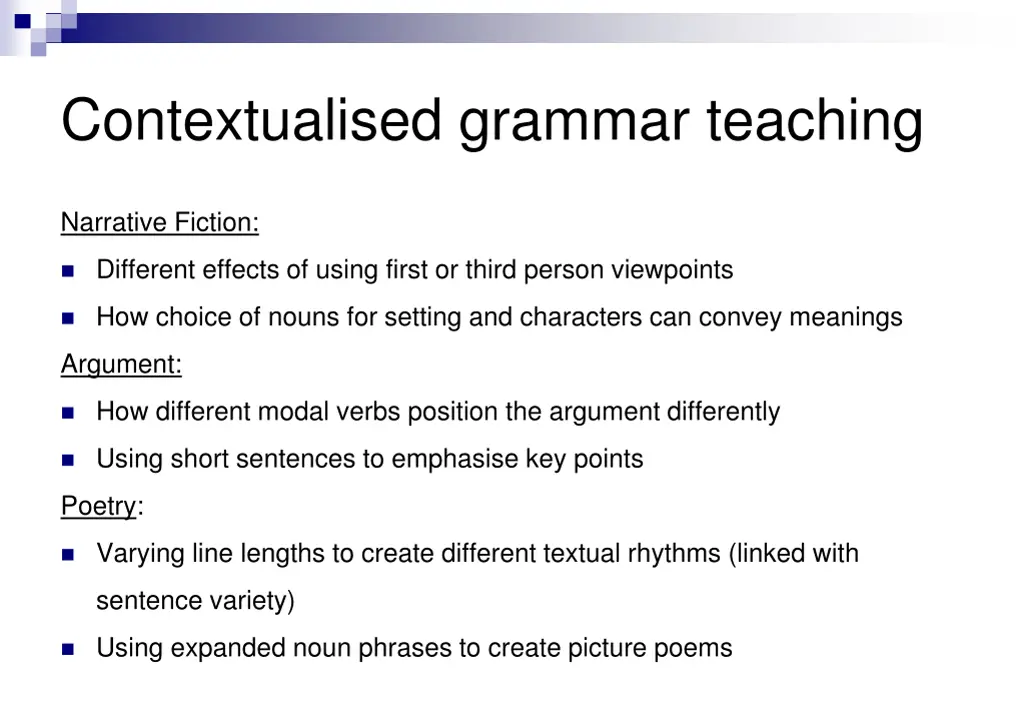 contextualised grammar teaching 1